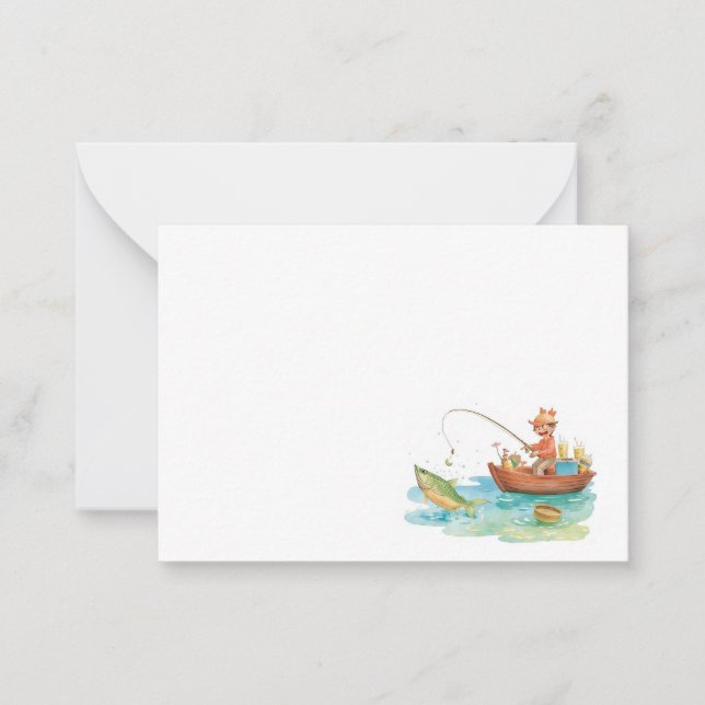 Correspondance Carte de billets à thème pêche - Pêcheurs et paysa (Devant)