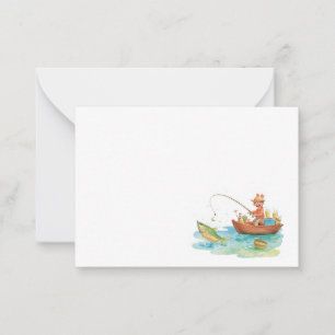 Correspondance Carte de billets à thème pêche - Pêcheurs et paysa