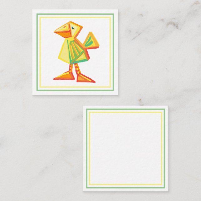 Correspondance Carte de boîtier pour bébé oiseau mignonne (Devant / Derrière)