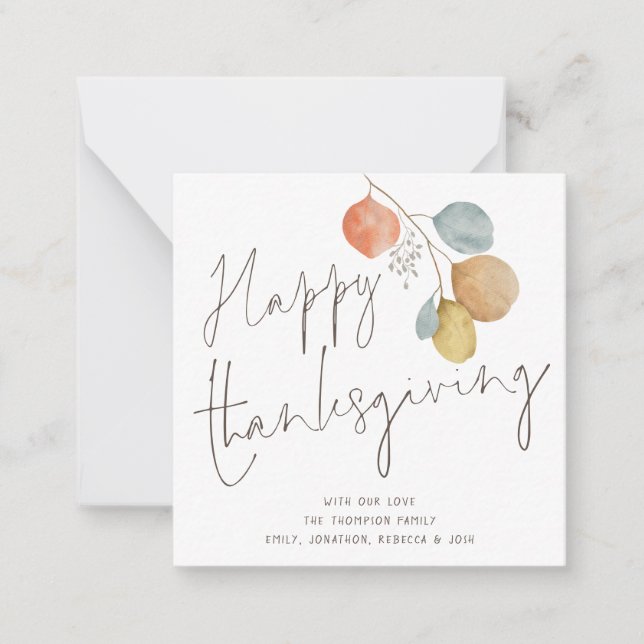 Correspondance Carte de Bon thanksgiving Foliage tendance de peti (Devant)