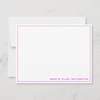 Correspondance Carte de bordure Magenta minimaliste