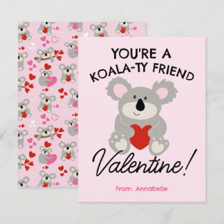 Correspondance Carte de classe de la Saint-Valentin pour ours koa