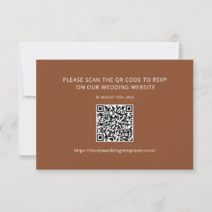 Correspondance Carte de code RSVP QR de mariage minimaliste en te