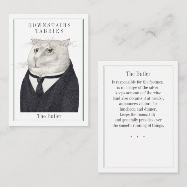 Correspondance Carte de commerce CAT BUTLER (Devant / Derrière)
