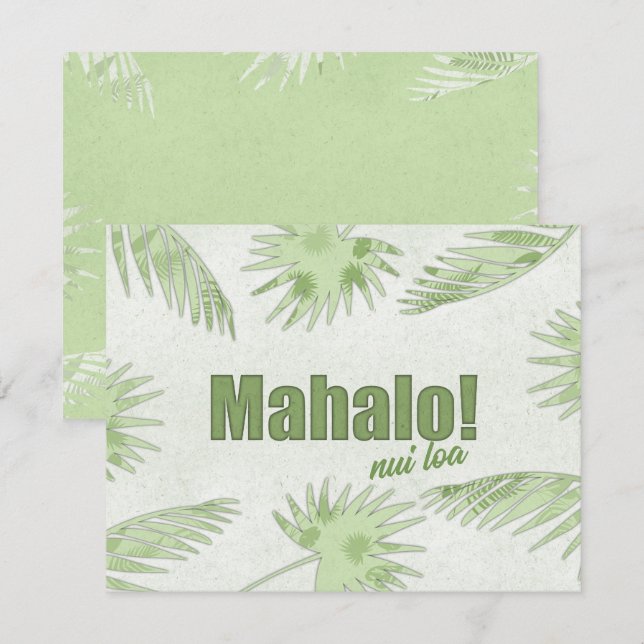 Correspondance Carte de crédit Mahalo Nui Tropical (Effet Coupe P (Devant / Derrière)