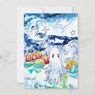 Correspondance Carte de fantôme d'Halloween mignonne