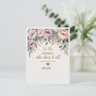 Correspondance Carte de fête des mères sophistiquée