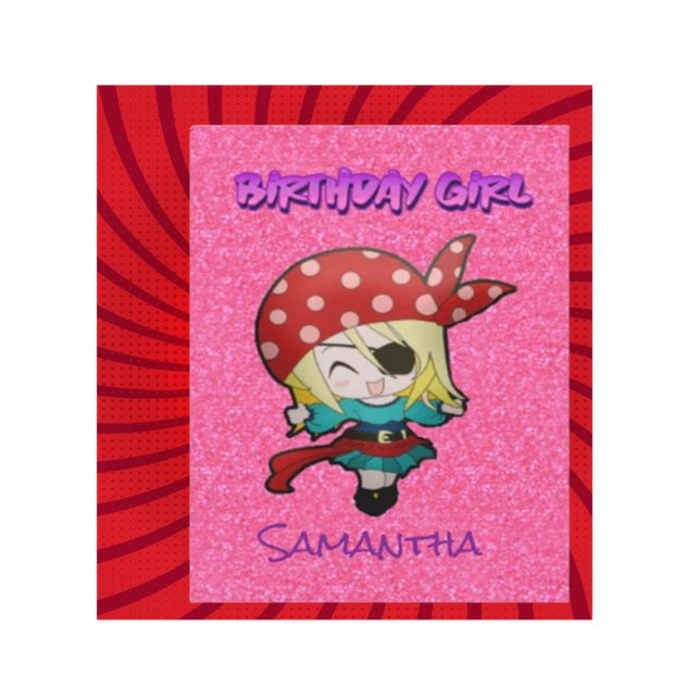 Correspondance Carte de fille pirate pastel rose pour anniversair (Introducing our Pink Pastel Glitter Pirate Girl Card — it's not just cute, it's absolutely delightfu)