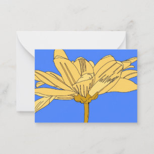 Correspondance Carte de fleur jaune