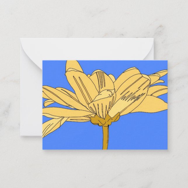 Correspondance Carte de fleur jaune (Devant)
