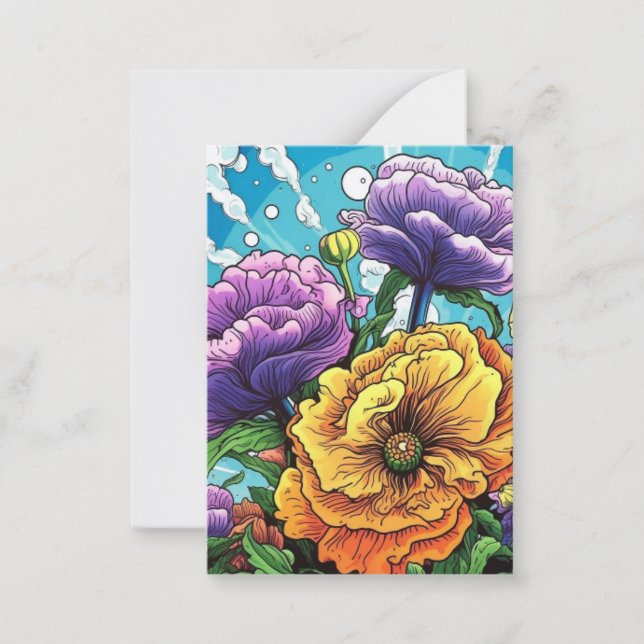 Correspondance Carte de fleurs gras  (Devant)