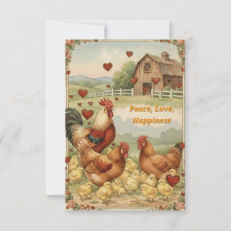 Correspondance Carte de la Saint-Valentin Amour de basse-cour de