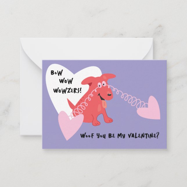 Correspondance Carte de la Saint-Valentin Bow Wow Wowzers Red Dog (Devant)