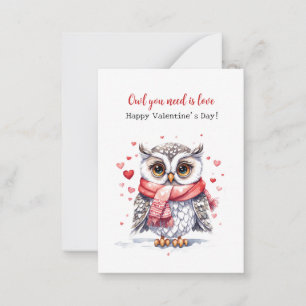 Correspondance Carte de la Saint-Valentin Chouette Adorable pour 