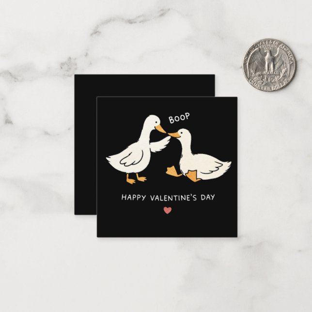 Correspondance Carte de la Saint-Valentin drôle - Oie Ridicule (Devant/Arrière en situation)
