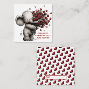 Correspondance Carte de la Saint-Valentin éléphant adorable