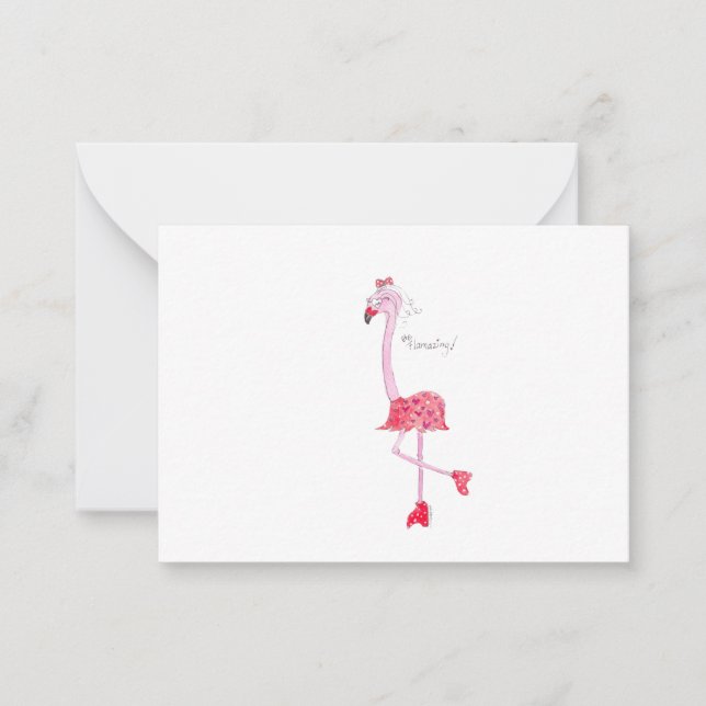 Correspondance Carte de la Saint-Valentin Flamant Rose (Devant)