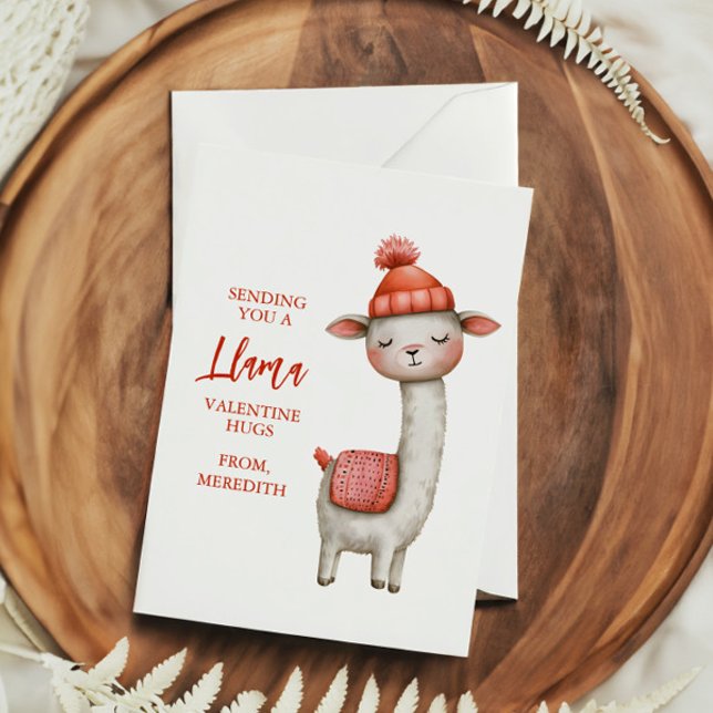 Correspondance Carte de la Saint-Valentin lama mignon pour les en (Créateur téléchargé)