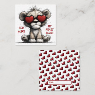 Correspondance Carte de la Saint-Valentin Lion Mignon "Vous faite