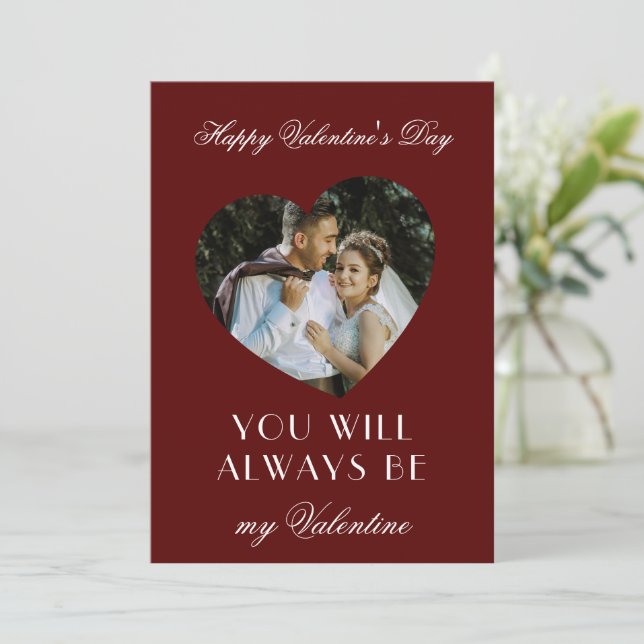 Correspondance Carte de la Saint-Valentin moderne marron pour cou (Debout devant)