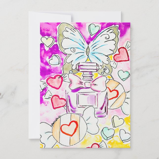 Correspondance Carte de la Saint-Valentin papillon (Devant)