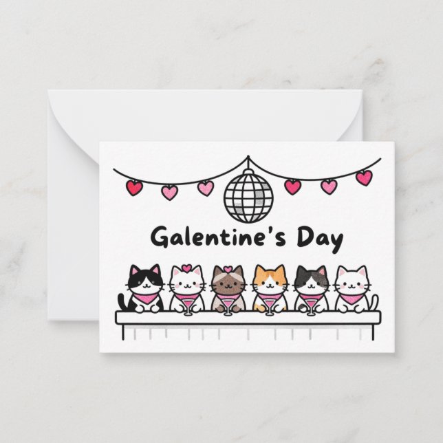 Correspondance carte de la Saint-Valentin pour amoureux de chats  (Devant)