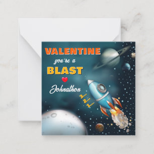 Correspondance Carte de la Saint-Valentin pour enfants avec fusée