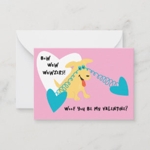 Correspondance Carte de la Saint-Valentin pour enfants Bow Wow Wo