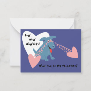 Correspondance Carte de la Saint-Valentin pour enfants Chien Bleu