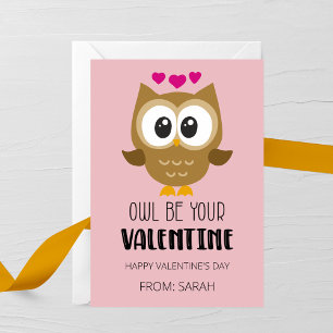 Correspondance Carte de la Saint-Valentin pour enfants Chouette s