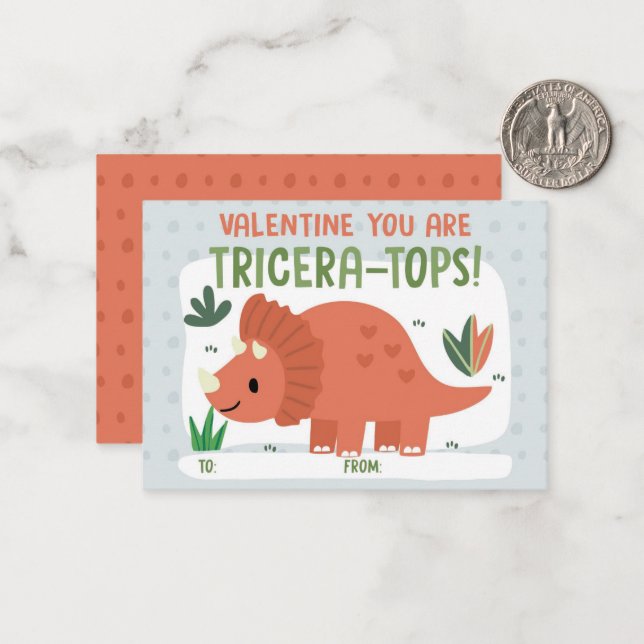 Correspondance Carte de la Saint-Valentin pour la classe des dino (Devant/Arrière en situation)