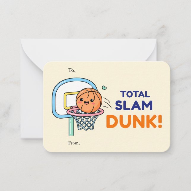 Correspondance Carte de la Saint-Valentin Total Slam Dunk à plat (Devant)