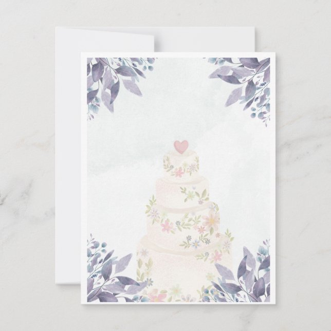 Correspondance Carte de mariage plat (Dos)