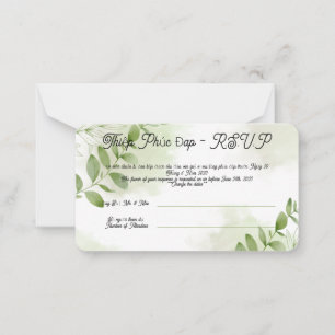 Correspondance Carte de mariage vietnamienne Greenery R.S.V.P