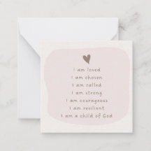 Carte de motivation d'affirmation moderne