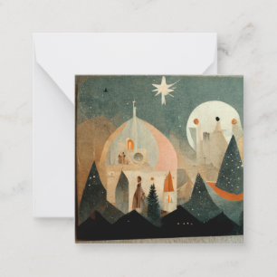 Correspondance Carte de Noël à plat Nativité du Christ 01