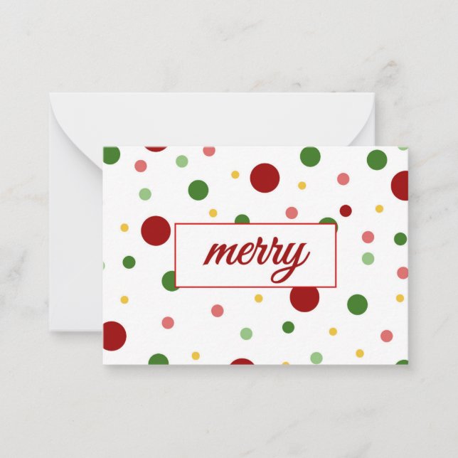 Correspondance Carte de Noël à pois joyeuse (Devant)