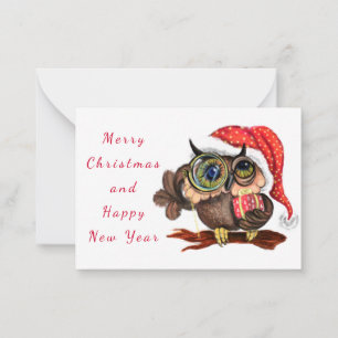 Correspondance Carte de Noël avec Chouette Bébée avec cadeau
