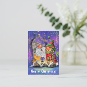 Correspondance Carte de Noël avec couple de gnomes