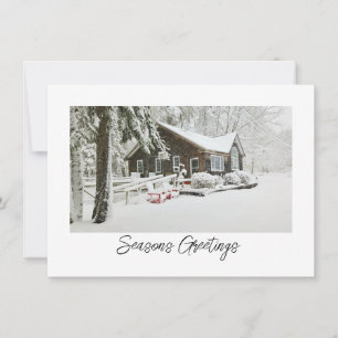 Correspondance Carte de Noël Cabine enneigé