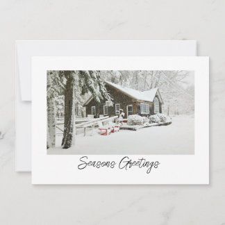 Correspondance Carte de Noël Cabine enneigé