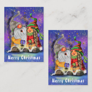 Correspondance Carte de Noël de gnomes heureux