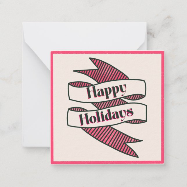 Correspondance Carte de Noël festive Joyeuses Fêtes vierge (Devant)