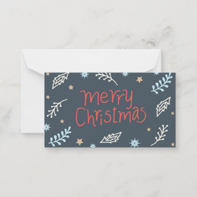 Correspondance Carte de Noël joyeuse illustrée à la main (Devant)