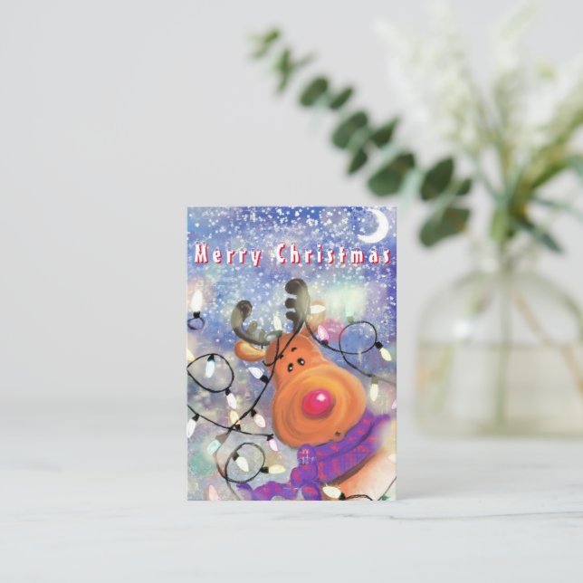 Correspondance Carte de Noël Joyeux renne (Debout devant)