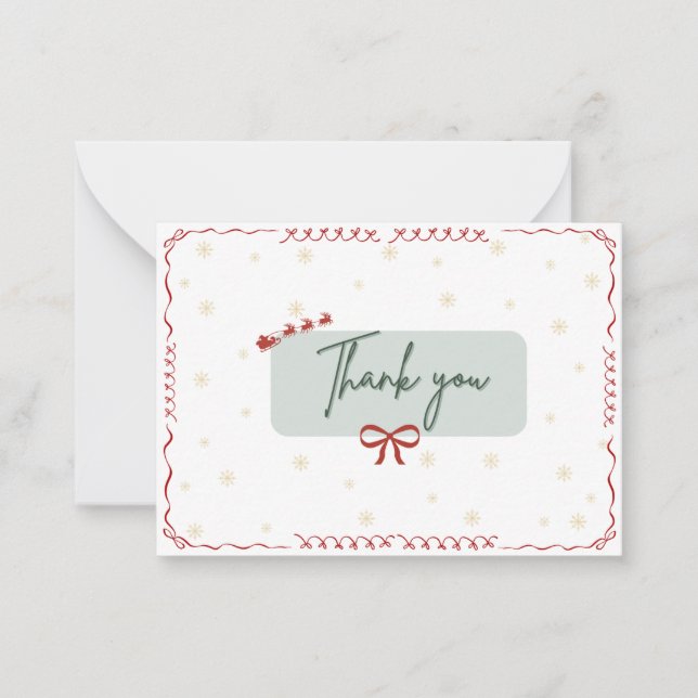Correspondance Carte de Noël Merci (Devant)
