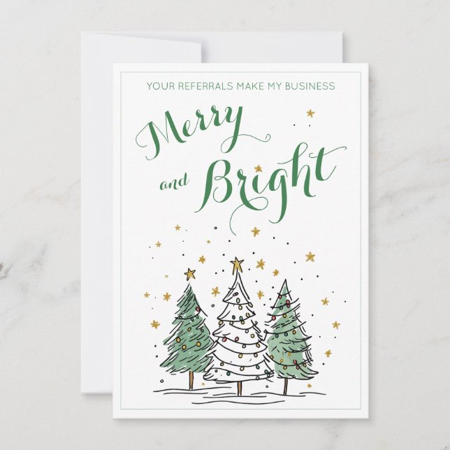 Correspondance Carte de Noël pour recommandation d'affaires (Devant)