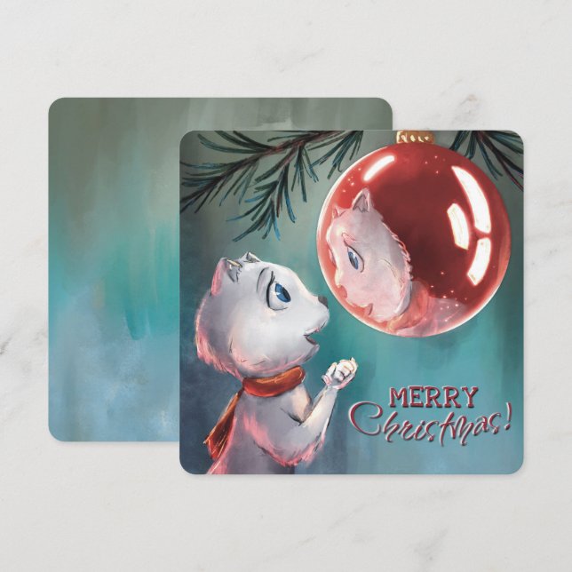 Correspondance Carte de Noël - réflexion - par Monika Marzec (Devant / Derrière)