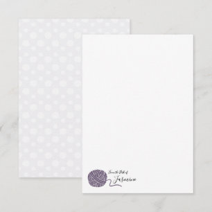 Correspondance Carte de note à bille en fils de raisin pourpre et
