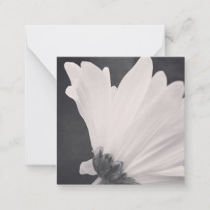 Correspondance Carte de note à fleurs noir et blanc avec côté bla